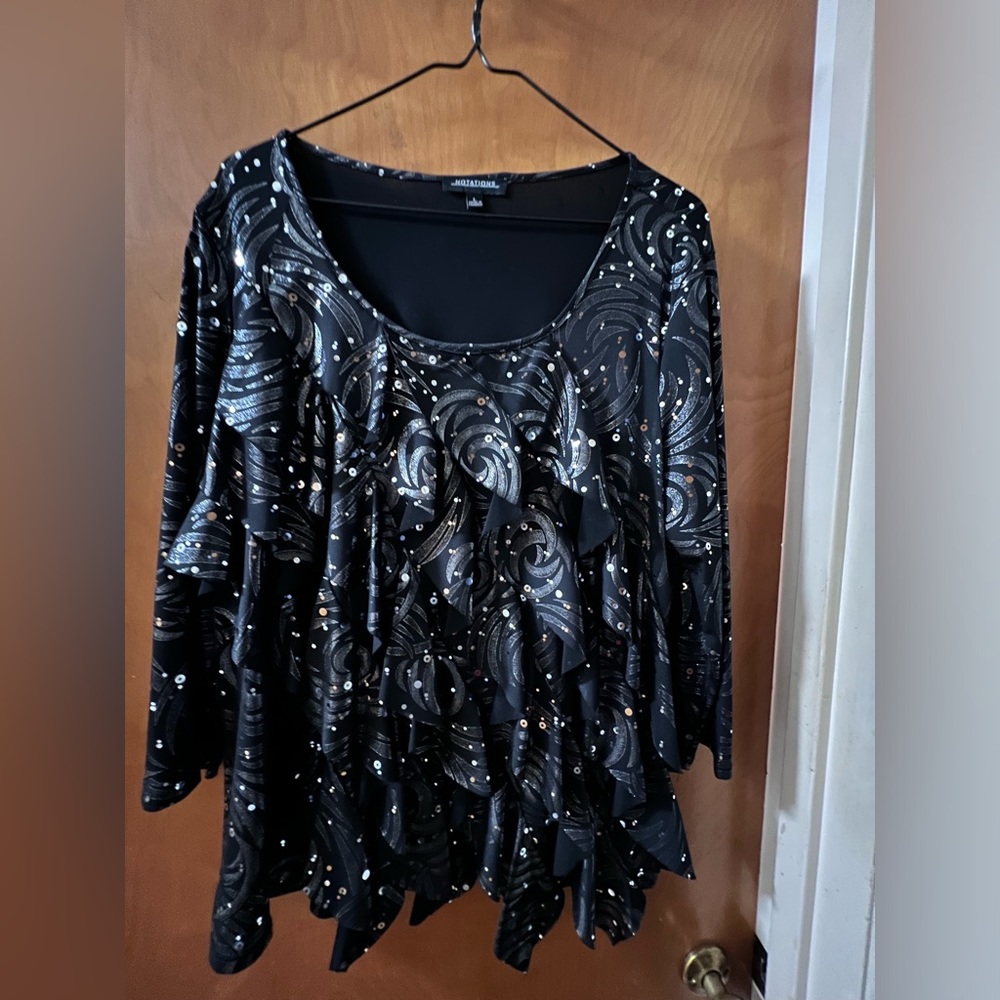 Women’s Notations Ruffled Blouse - image 1